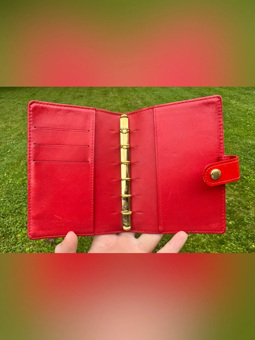 Louis Vuitton Red Vernis Agenda - PM